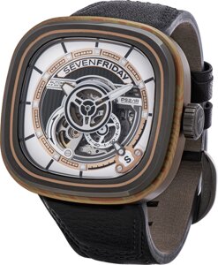 Часы наручные мужские SEVENFRIDAY CUXEDO SF-PS2/02 (дизайн в стиле древней металлургической техники)