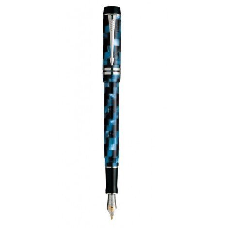 Пір'яна ручка Parker Duofold Check Blue PT FP 91 212C від компанії "Cronos" поза часом - фото 1
