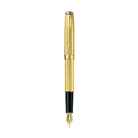Пір'яна ручка Parker Sonnet Chiselled Gold GT FP 85 412G від компанії "Cronos" поза часом - фото 1