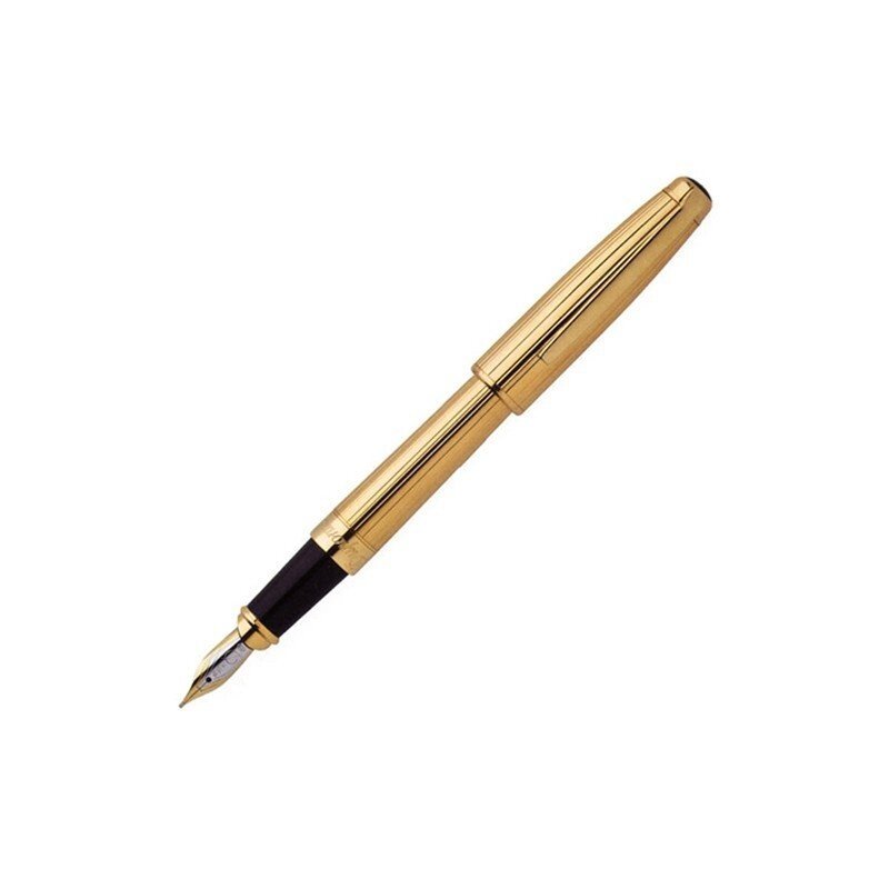 Пір'яна ручка ST Dupont Olympio L Gold Plated FP Du480203m від компанії "Cronos" поза часом - фото 1
