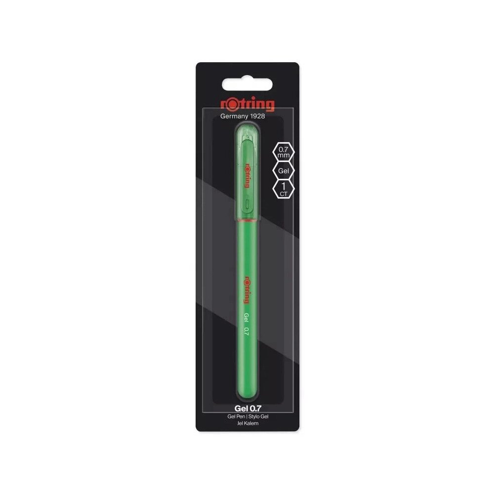 Ручка гелева Rotring Green GEL 0,7 блістер R2115362G від компанії "Cronos" поза часом - фото 1