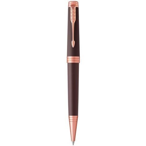 Ручка кулькова Parker PREMIER 17 Soft Brown PGT BP 80 232 з рожевою позолотою від компанії "Cronos" поза часом - фото 1