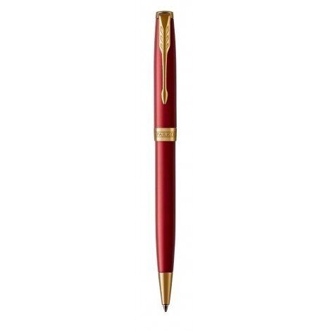 Ручка кулькова Parker SONNET 17 Red Lacquer GT BP 86 232 червона з позолотою від компанії "Cronos" поза часом - фото 1