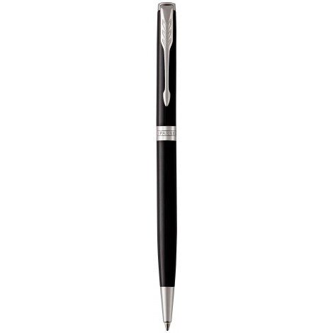 Ручка кулькова Parker SONNET 17 Slim Black Lacquer CT BP 86 131 тонка, з оздобленням паладієм від компанії "Cronos" поза часом - фото 1