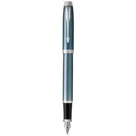 Ручка перова Parker IM 17 Light Blue Grey CT FP F 22 511 511 латунна зі сталевим пером від компанії "Cronos" поза часом - фото 1