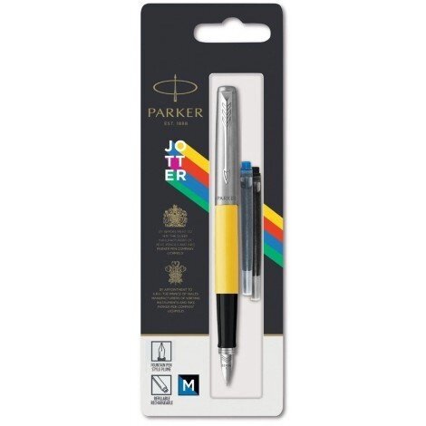 Ручка перова Parker JOTTER 17 Plastic Yellow CT FP M блістер 15 316 із сталі і пластика від компанії "Cronos" поза часом - фото 1