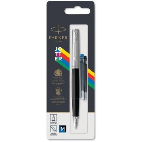 Ручка перова Parker JOTTER 17 Standart Black CT FP M блістер 15 616 із сталі і пластика від компанії "Cronos" поза часом - фото 1