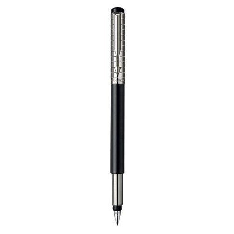 Ручка перова Parker Vector Premium Satin Black SS Chiselled FP 04 012B від компанії "Cronos" поза часом - фото 1
