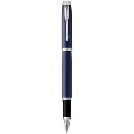 Ручка пір'яна Parker IM 17 Blue CT FP F 22 411 з латунним корпусом і сталевим пером від компанії "Cronos" поза часом - фото 1