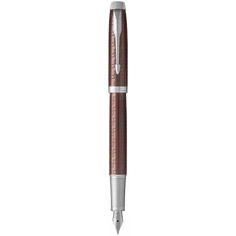 Ручка пір'яна Parker IM 17 Premium Brown CT FP F 24 511 з анодованого алюмінію від компанії "Cronos" поза часом - фото 1