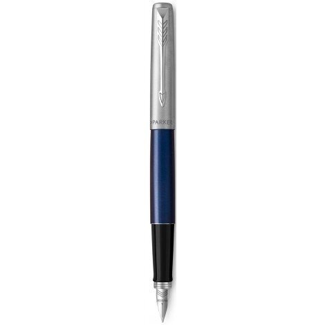Ручка пір'яна Parker JOTTER 17 Royal Blue CT FP M 16 312 з нержавіючої сталі, оздоблення хромом від компанії "Cronos" поза часом - фото 1