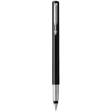Ручка пір'яна Parker VECTOR 17 Black FP F 05 111 з пластику, сталеве перо від компанії "Cronos" поза часом - фото 1
