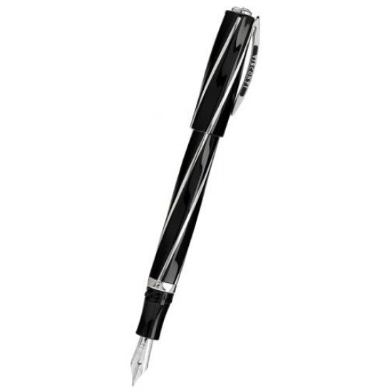 Ручка пір'яна Visconti 26702DA07F Divina Black FP Medium Size 14KT від компанії "Cronos" поза часом - фото 1
