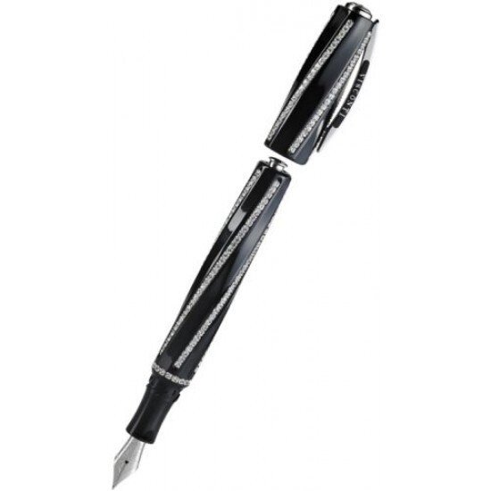 Ручка пір'яна Visconti 37302DA07F Divina Royale Black FP 14K F від компанії "Cronos" поза часом - фото 1