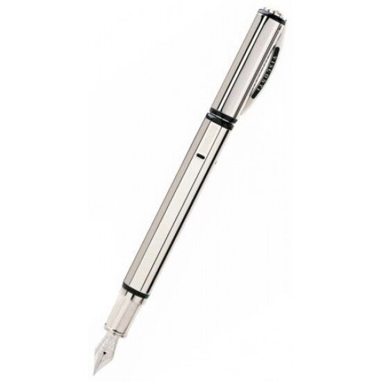 Ручка пір'яна Visconti 45602DA07M Metropolis AG925 FP Silver 14KT M від компанії "Cronos" поза часом - фото 1