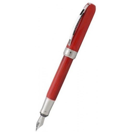 Ручка пір'яна Visconti 48290A10FP Rembrandt Red Steel FP від компанії "Cronos" поза часом - фото 1