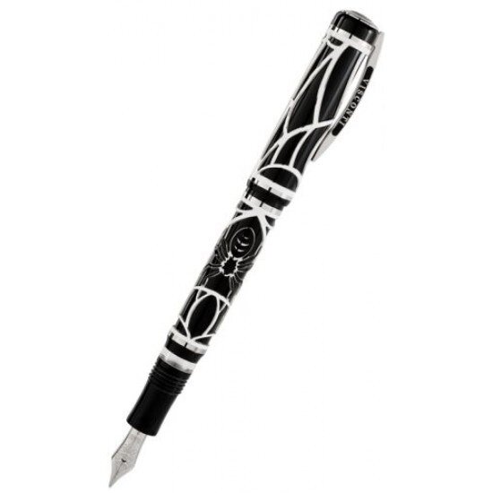 Ручка пір'яна Visconti 58102PDA55EF ISTOS ARACNIS SILVER F. PEN 23KT EF від компанії "Cronos" поза часом - фото 1