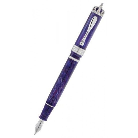 Ручка пір'яна Visconti 65361PDA55F 60th AN. RY JUBILEE ROYAL PURPLE WHITE F від компанії "Cronos" поза часом - фото 1