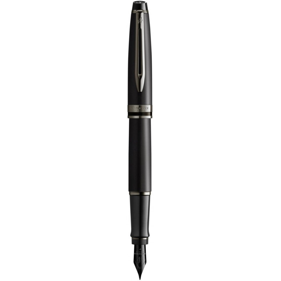 Ручка пір'яна Waterman EXPERT Metallic Black Lacquer RT FP F 10 046 від компанії "Cronos" поза часом - фото 1