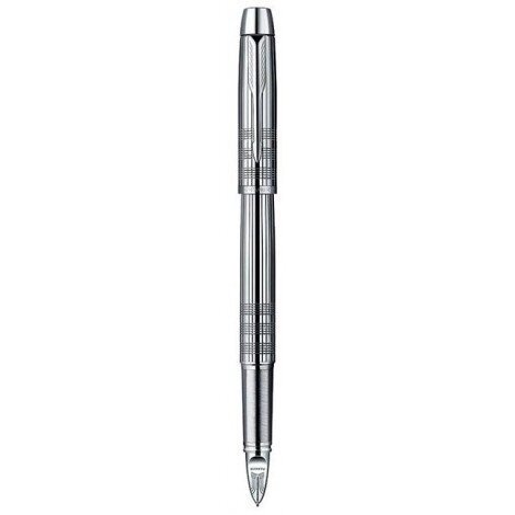 Ручка ролер Parker IM Premium Shiny Chrome Chiselled 5TH 20 452C від компанії "Cronos" поза часом - фото 1