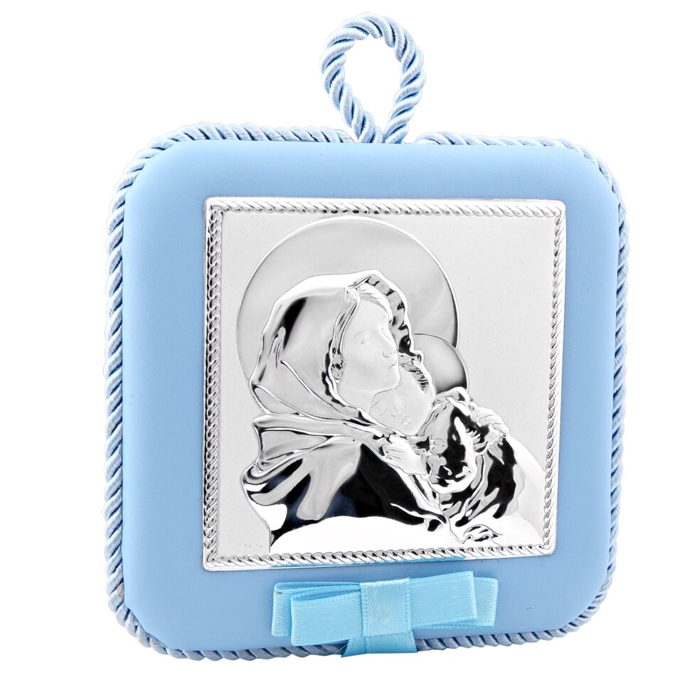 Серебряная икона Мария с младенцем від компанії "Cronos" поза часом - фото 1