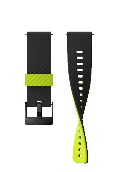 Силіконовий ремінець для смарт-годин 24 URB3 SILICON STRAP BLACK/LIME розмір M ЧОРНИЙ/ЛАЙМ від компанії "Cronos" поза часом - фото 1