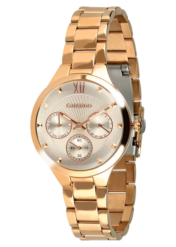 Жіночі наручні годинники Guardo 012244-5 (m. RgW) від компанії "Cronos" поза часом - фото 1