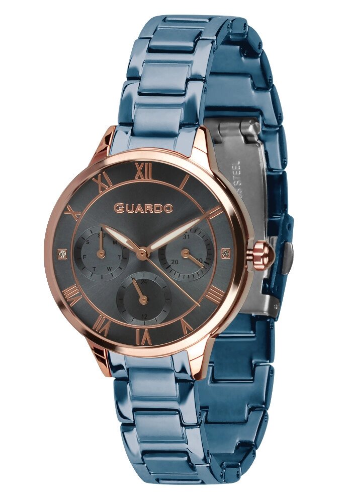 Жіночі наручні годинники Guardo B01395-5 (m. RgBl) від компанії "Cronos" поза часом - фото 1
