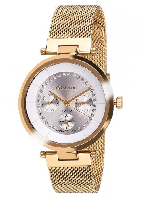 Жіночі наручні годинники Guardo P11405(m) GW від компанії "Cronos" поза часом - фото 1