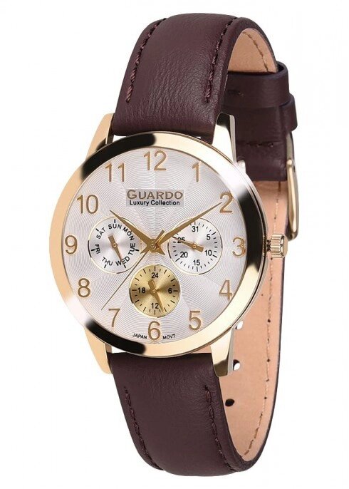 Жіночі наручні годинники Guardo S01871 GWBr від компанії "Cronos" поза часом - фото 1