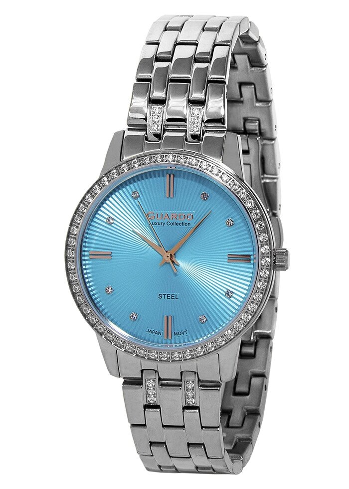Жіночі наручні годинники Guardo S01871(m) SBl від компанії "Cronos" поза часом - фото 1