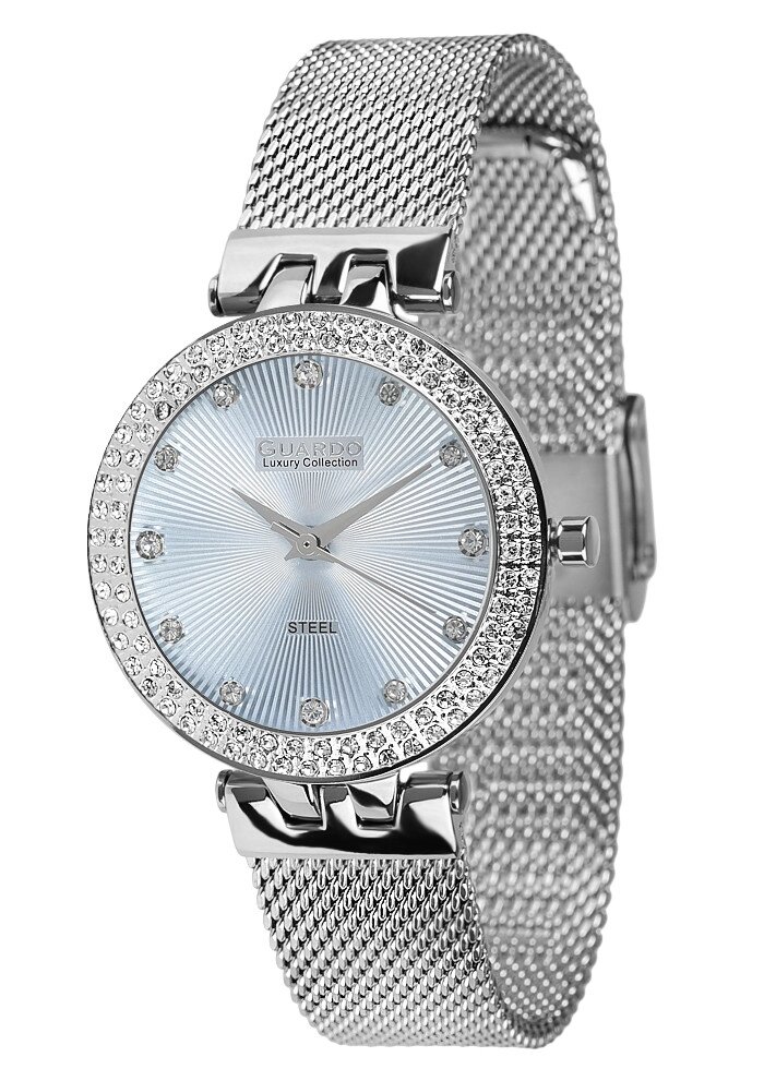 Жіночі наручні годинники Guardo S02070(m) SBl від компанії "Cronos" поза часом - фото 1
