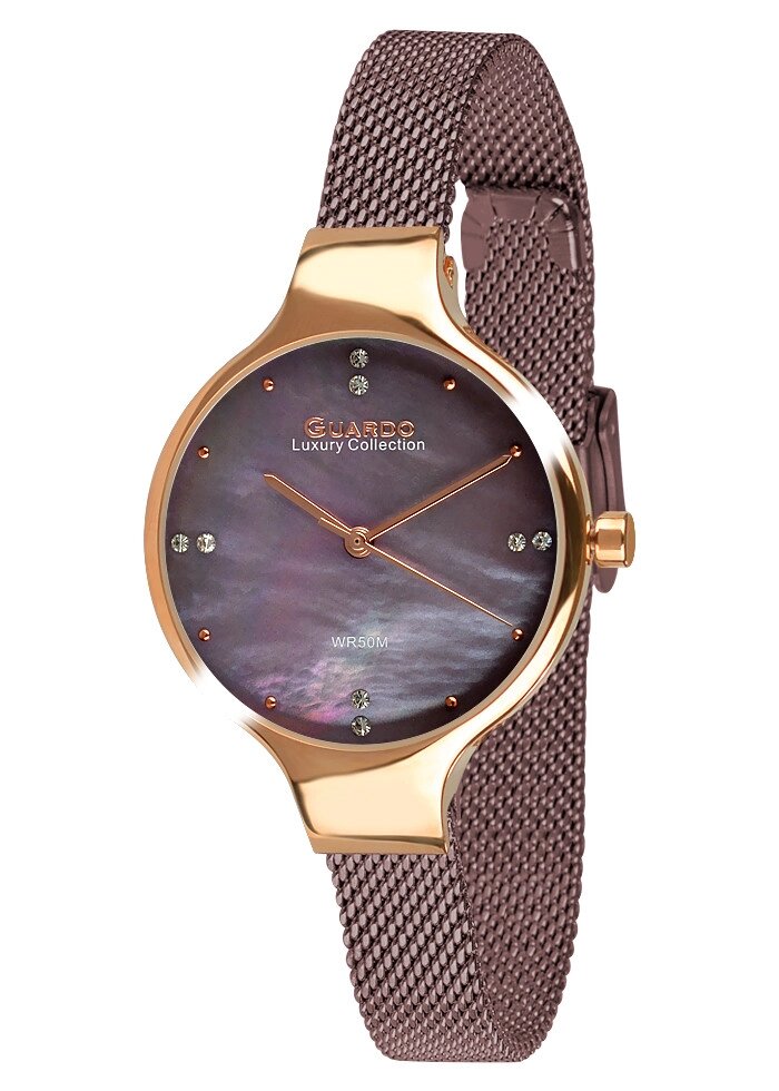 Жіночі наручні годинники Guardo S02414-3 (m. RgPr) від компанії "Cronos" поза часом - фото 1