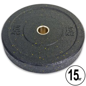 Бамперні диски для кроссфита Bumper Plates з структурної гуми d-51мм Record RAGGY ТА-5126-15 15кг