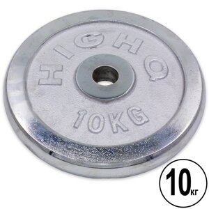 Млинці (диски) хромовані d-30мм HIGHQ SPORT ТА-1454 10кг (метал хромований)