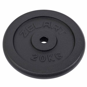 Диски (диски) сталеві d — 30 мм Zelart TA-7785-20 20кг чорний