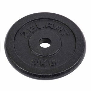Диски (диски) сталеві d — 30 мм Zelart TA-7785-5 5 кг чорний