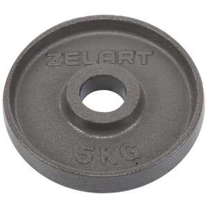 Диски (диски) сталеві d-52мм Zelart TA-7792-5 5 кг сірий