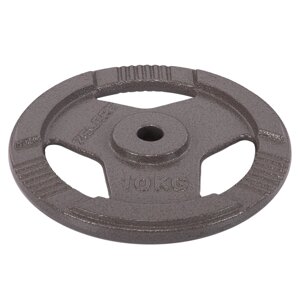 Диски (диски) сталеві з хватом d — 30 мм Zelart TA-7790-10 10 кг чорний