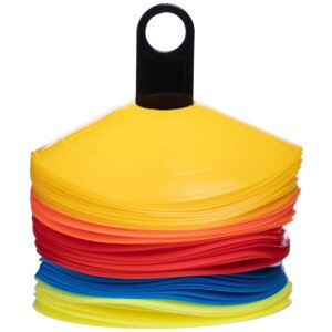 Фішки для розмітки поля на пластиковій підставці Zelart C-6419 50 шт 20 см різнобарвний