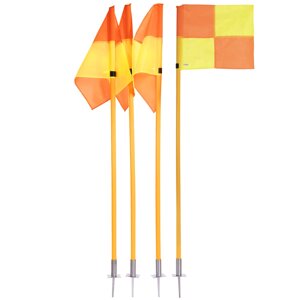 Флаги кутові для поля Zelart YT-6000 4 шт 1,6м жовтогарячий-жовтий