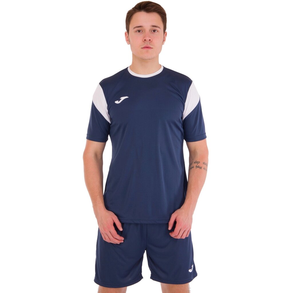 Форма футбольна Joma PHOENIX 102741-332 XS-2XL темно-синій-білий від компанії DROPT - інтернет-магазин гуртової та роздрібной торгівлі - фото 1