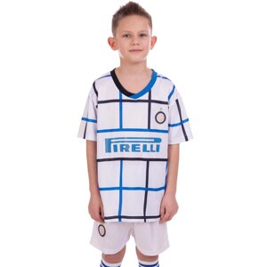 Форма футбольна дитяча з символікою футбольного клубу INTER MILAN гостьова 2021 Zelart CO-2460 8-14 років