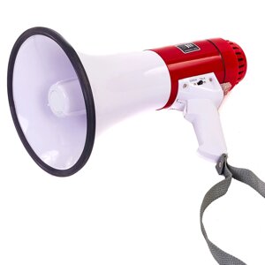 Гучномовець мегафон (рупор) Zelart HW-2007M 20W білий-червоний