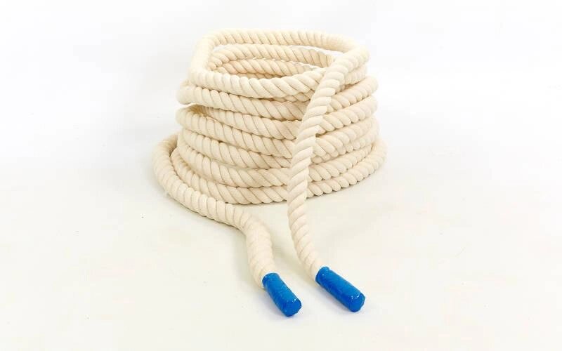 Канат для кроссфита COMBAT BATTLE ROPE UR R-4052(КН26) (бавовна, l-10м, d-2,6 см) від компанії DROPT - інтернет-магазин гуртової та роздрібной торгівлі - фото 1