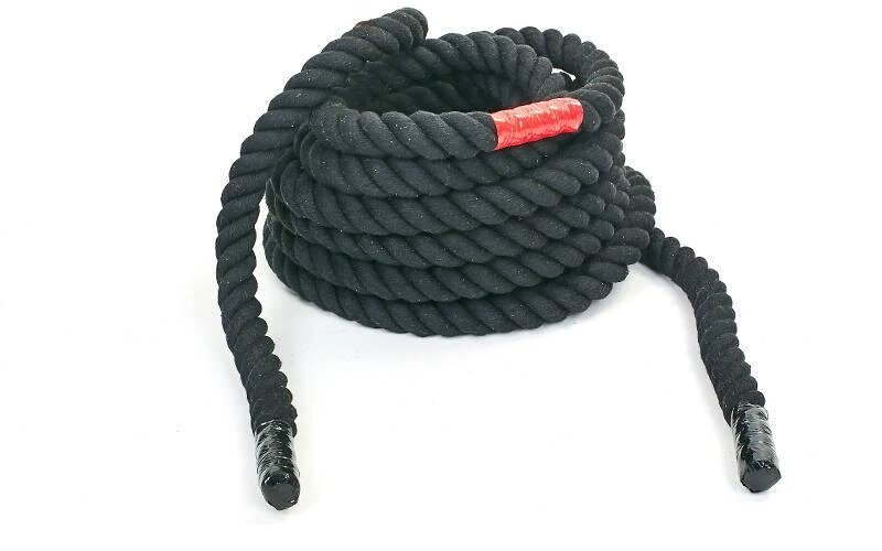 Канат для кроссфита COMBAT BATTLE ROPE UR R-6225-9 (бавовна, l-9м, d-2,6 см, чорний) від компанії DROPT - інтернет-магазин гуртової та роздрібной торгівлі - фото 1