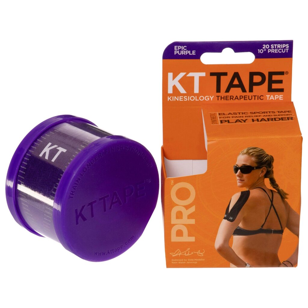 Кінезіотейп (Kinesio tape) KTTP PRO BC-4784 розмір 5 смх5м фіолетовий від компанії DROPT - інтернет-магазин гуртової та роздрібной торгівлі - фото 1