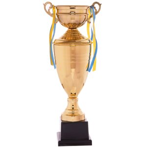 Кубок спортивний із кришкою та чашею Zelart CUP C-1505B висота 50 см золото