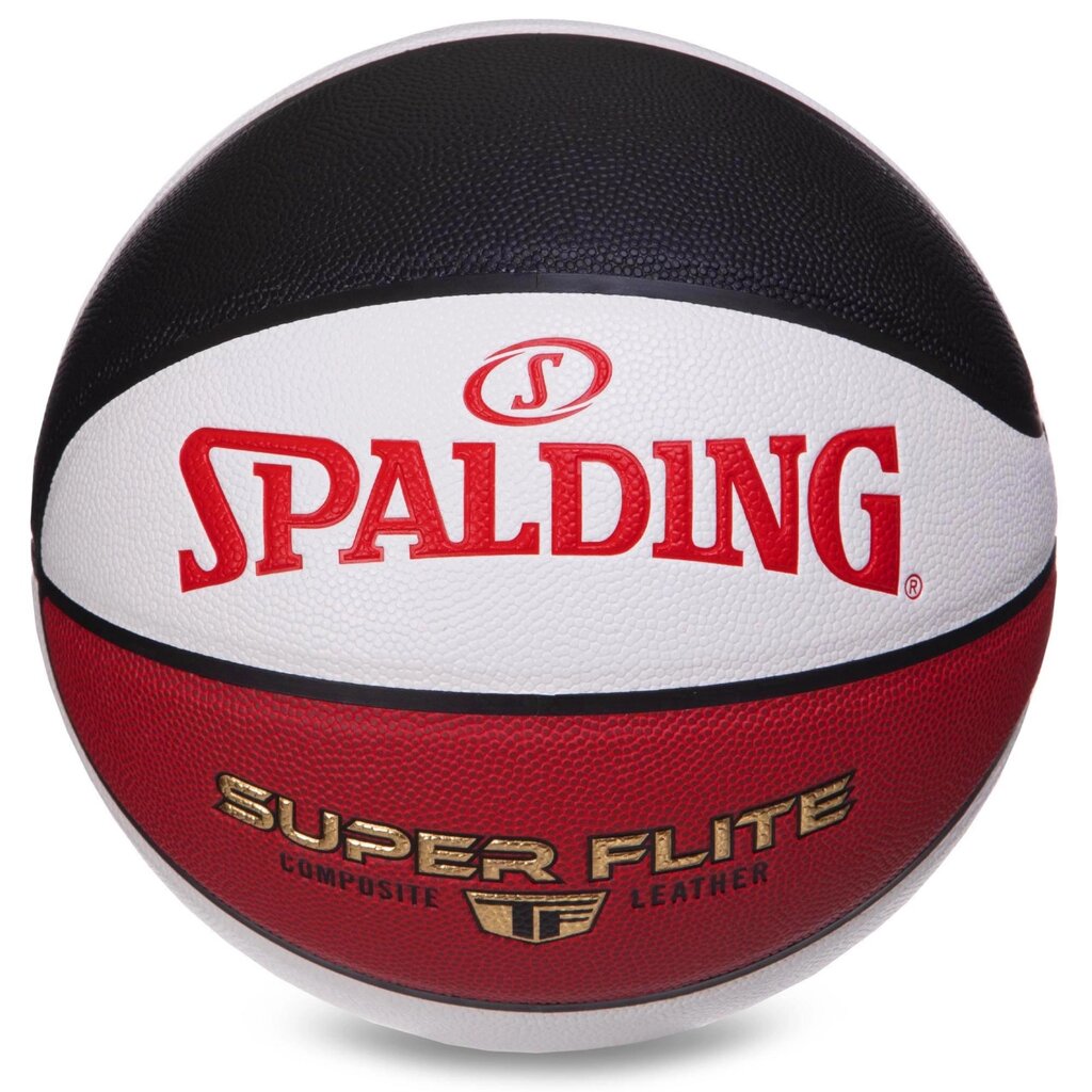 М'яч баскетбольний SPALDING 76929Y SUPER FLITE 7 білий-червоний від компанії DROPT - інтернет-магазин гуртової та роздрібной торгівлі - фото 1