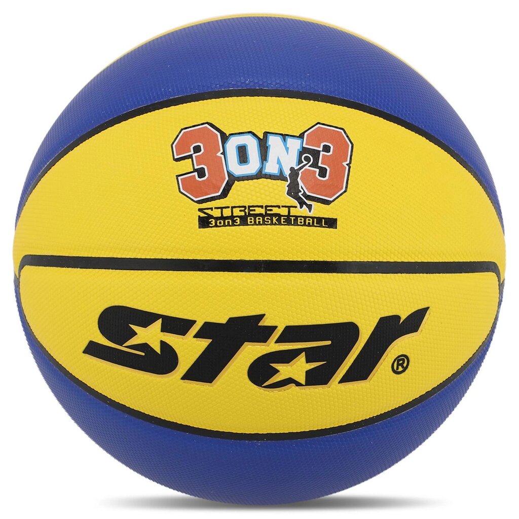 М'яч баскетбольний STAR 3ON3 BB4136C No6 PU жовтий-синій від компанії DROPT - інтернет-магазин гуртової та роздрібной торгівлі - фото 1